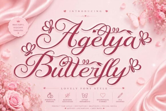 Agetya Butterfly: An Elegant Handwritten Font for Designers