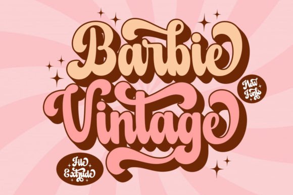 Barbie Vintage Extrude: A Retro Font for Modern Design