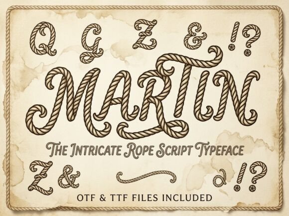 Martin: Crafting Authentic Brand Narratives with a Rope-Inspired Display Script