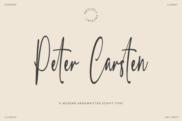 Peter Carsten: Elevating Design with Modern Script Elegance