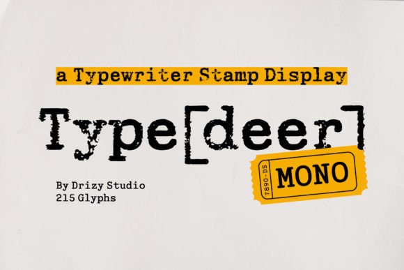 Typedeer Mono: The Stamp-Style Font for Authentic Design